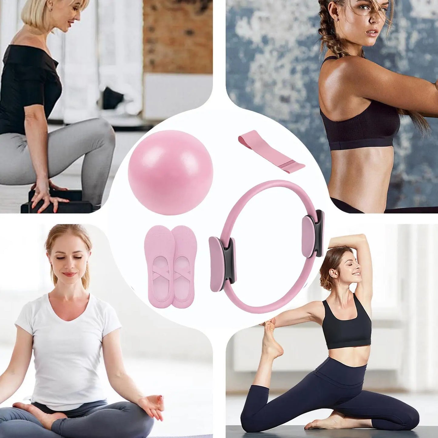 Pilates Ring + Ball Set – Core & Flexibility Home Workout Kit