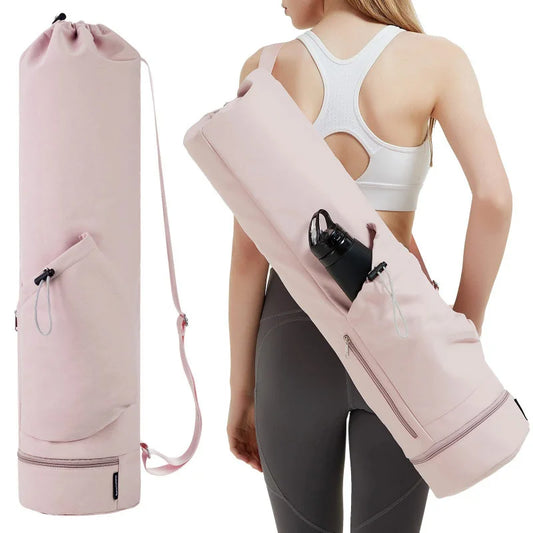Waterproof Yoga Mat Bag – Bottle Pocket + Wet Storage, Gym & Pilates Carrier
