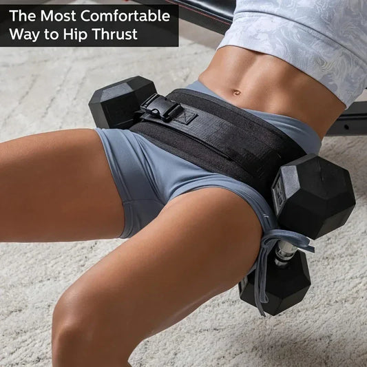 Hip Thrust Belt for Dumbbells/Plates – Hip Bridge Training Belt