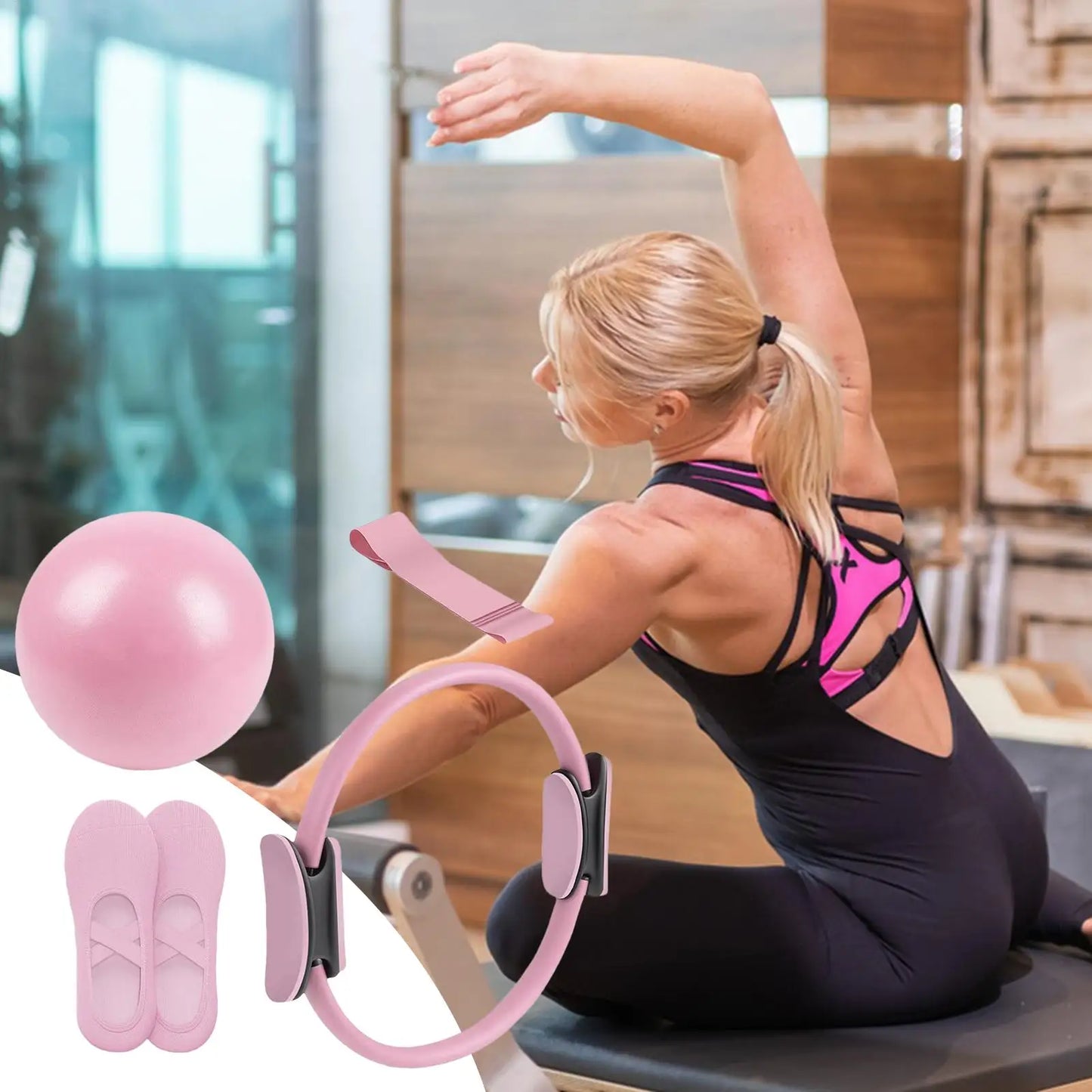 Pilates Ring + Ball Set – Core & Flexibility Home Workout Kit