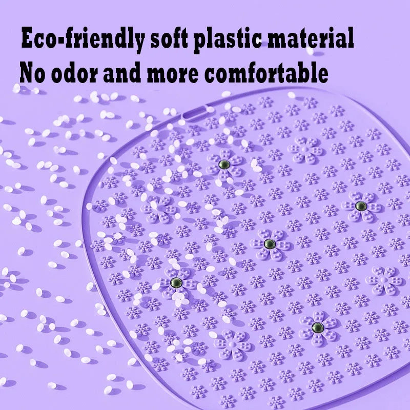 TPE Foot Massage Pad 55×55cm – Raised Bumps, Non-Electric Massage Board