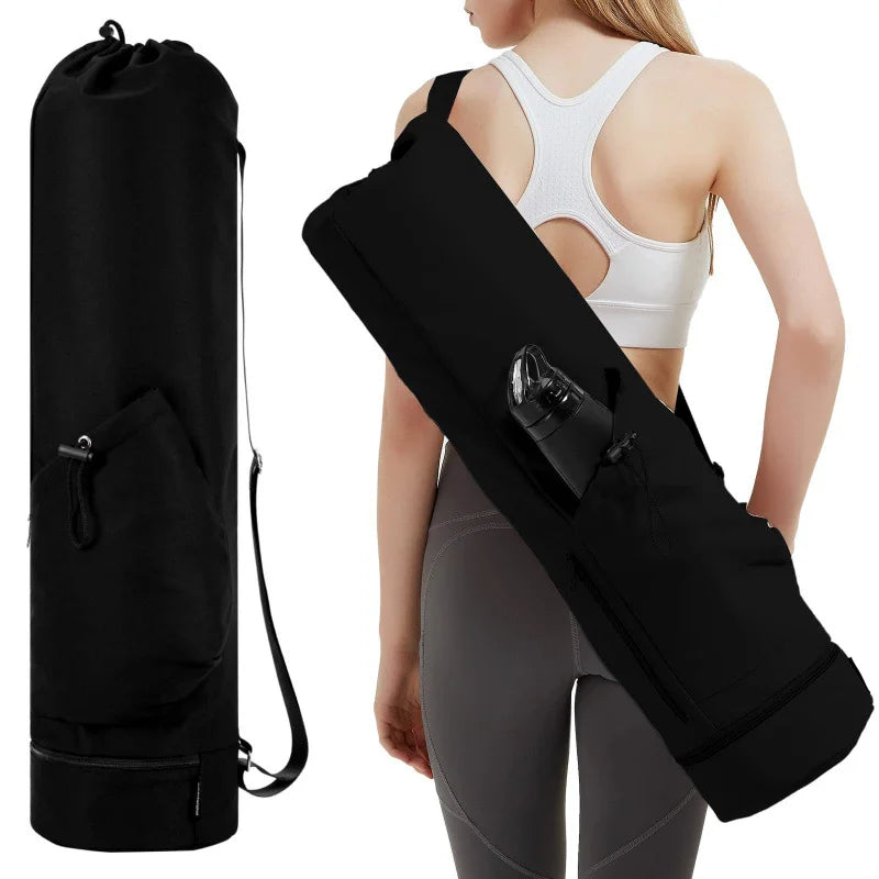 Waterproof Yoga Mat Bag – Bottle Pocket + Wet Storage, Gym & Pilates Carrier